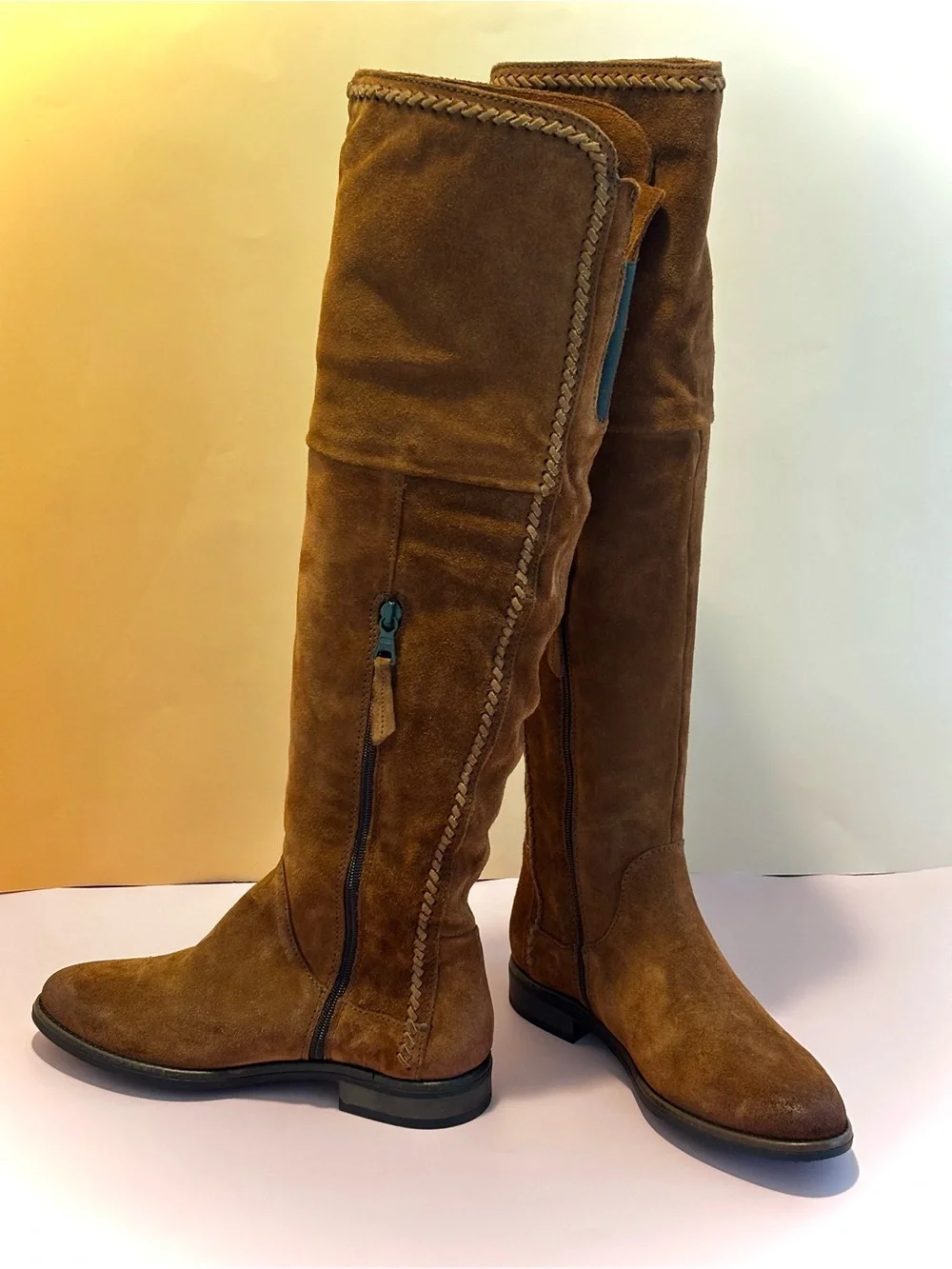Women’s Tall Suede Riding Boots - Brown
